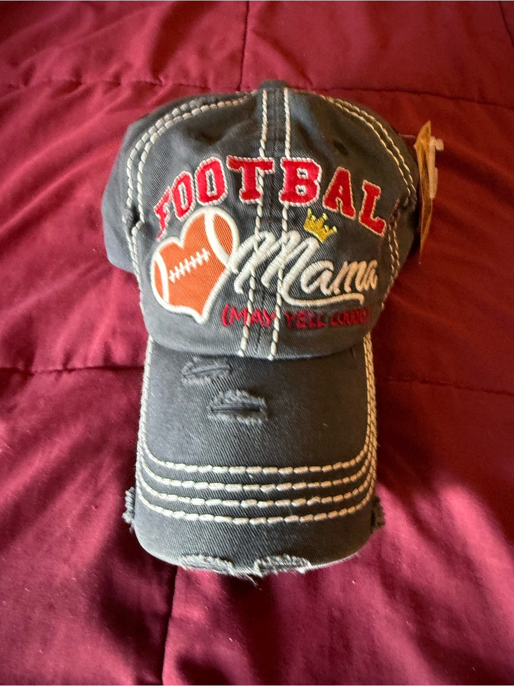 KBETHOS Black Baseball Cap with Red & Orange Embroidery